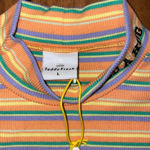Teddy Fresh WOMEN'S RIB MOCKNECK ORANGE NWT - Picture 8 of 13